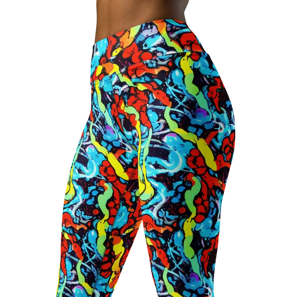 Electric Molten on Yoga Leggings — Left Front
