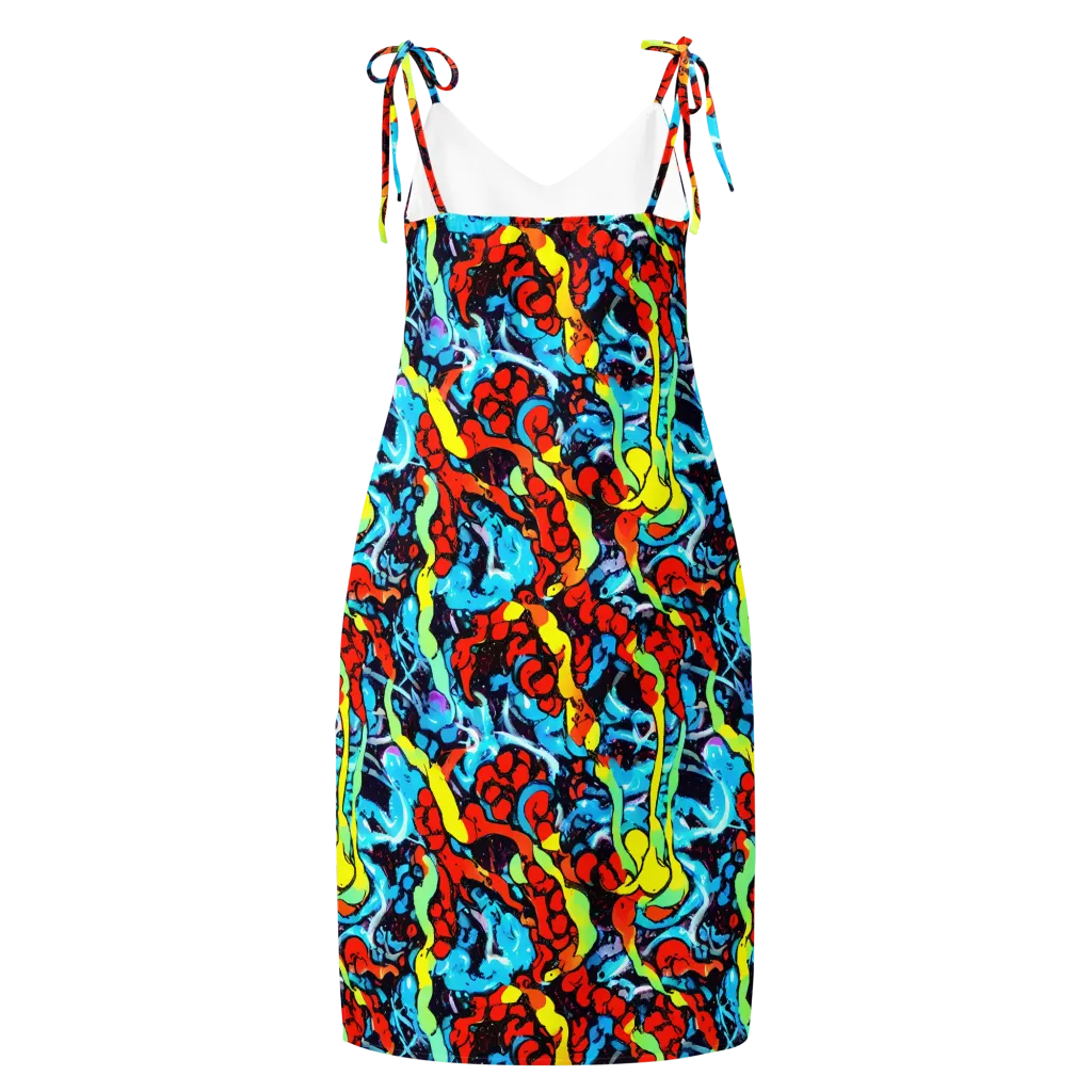 Electric Molten on Slip Dress — Back