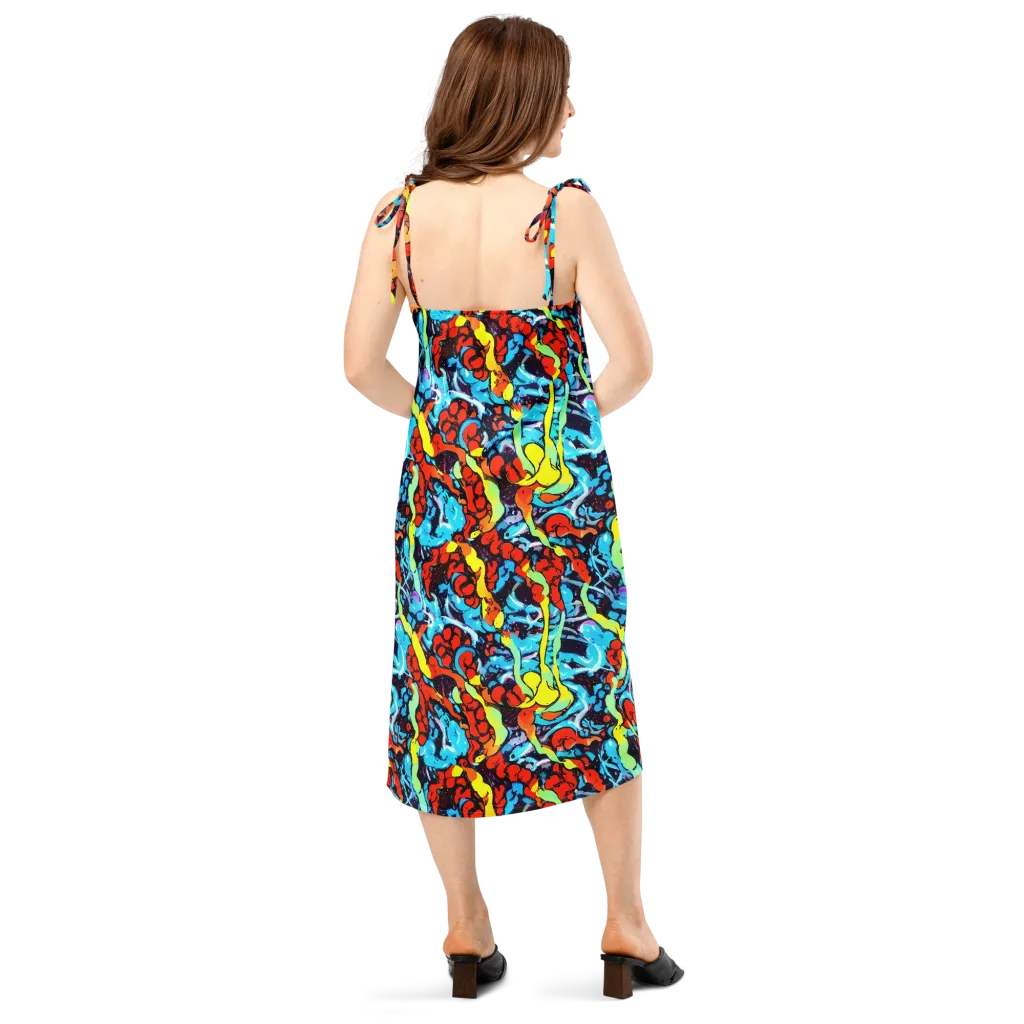 Electric Molten on Slip Dress — Back