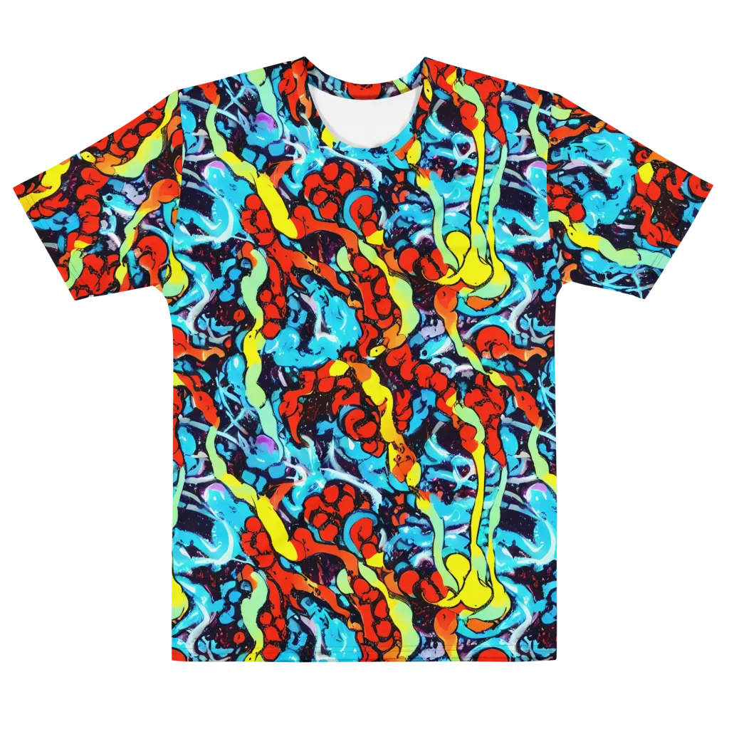 Electric Molten on Men's Cotton Crew Neck T-Shirt — Front