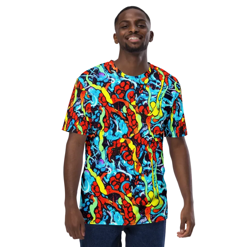Electric Molten on Men's Crew Neck T-Shirt — Front