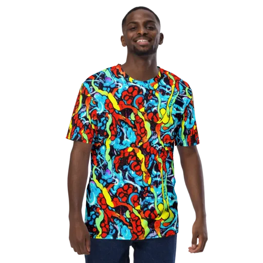 Electric Molten on a Men's Crew Neck T-Shirt