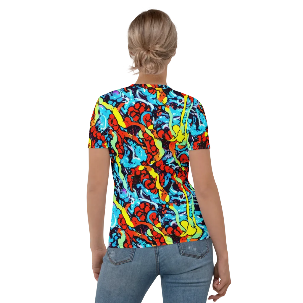 Electric Molten on Women's Crew Neck T-Shirt — Back