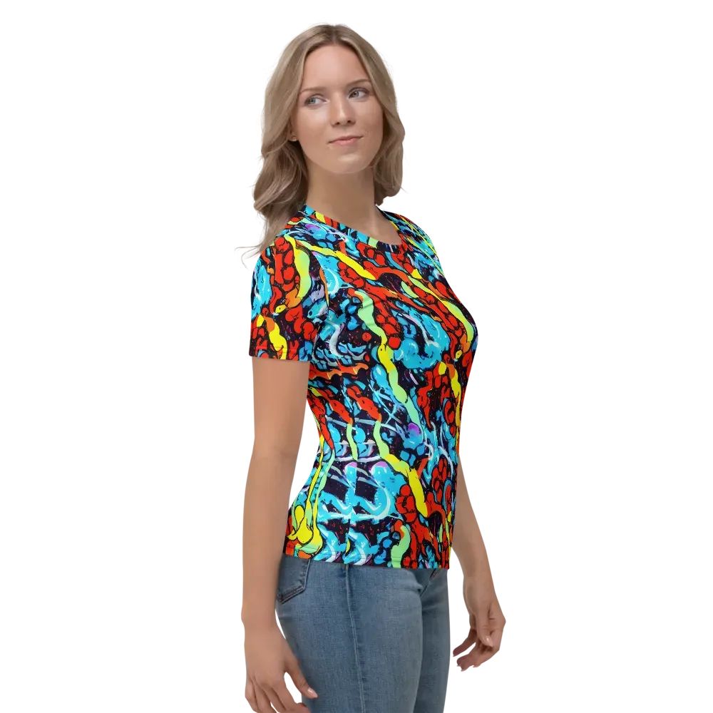 Electric Molten on Women's Crew Neck T-Shirt — Right