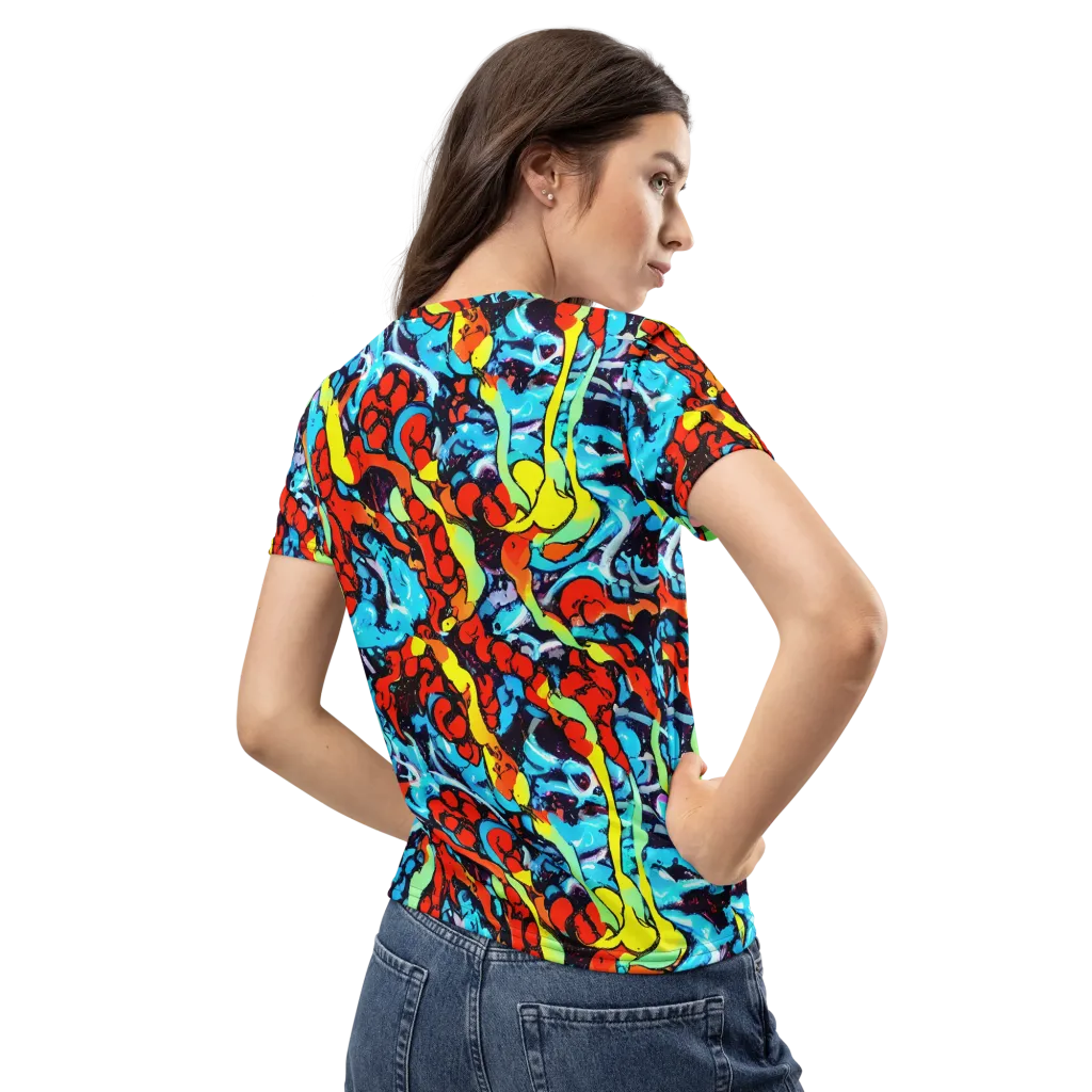 Electric Molten on Women's Crew Neck T-Shirt — Back