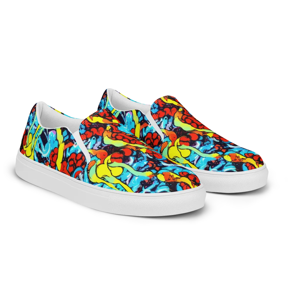 Electric Molten on Men's Slip-On Canvas Shoes — Right Front