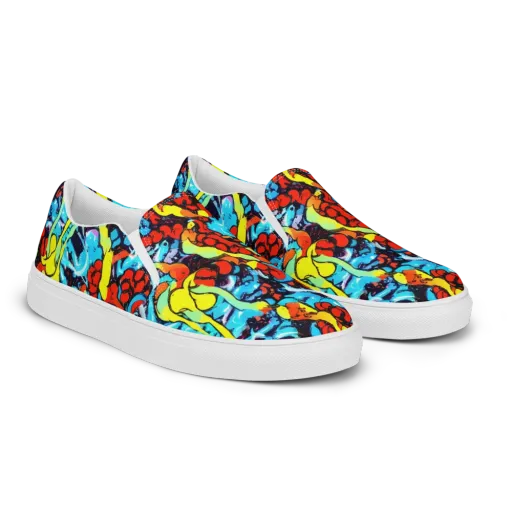 Electric Molten on a Men's Slip-On Canvas Shoes