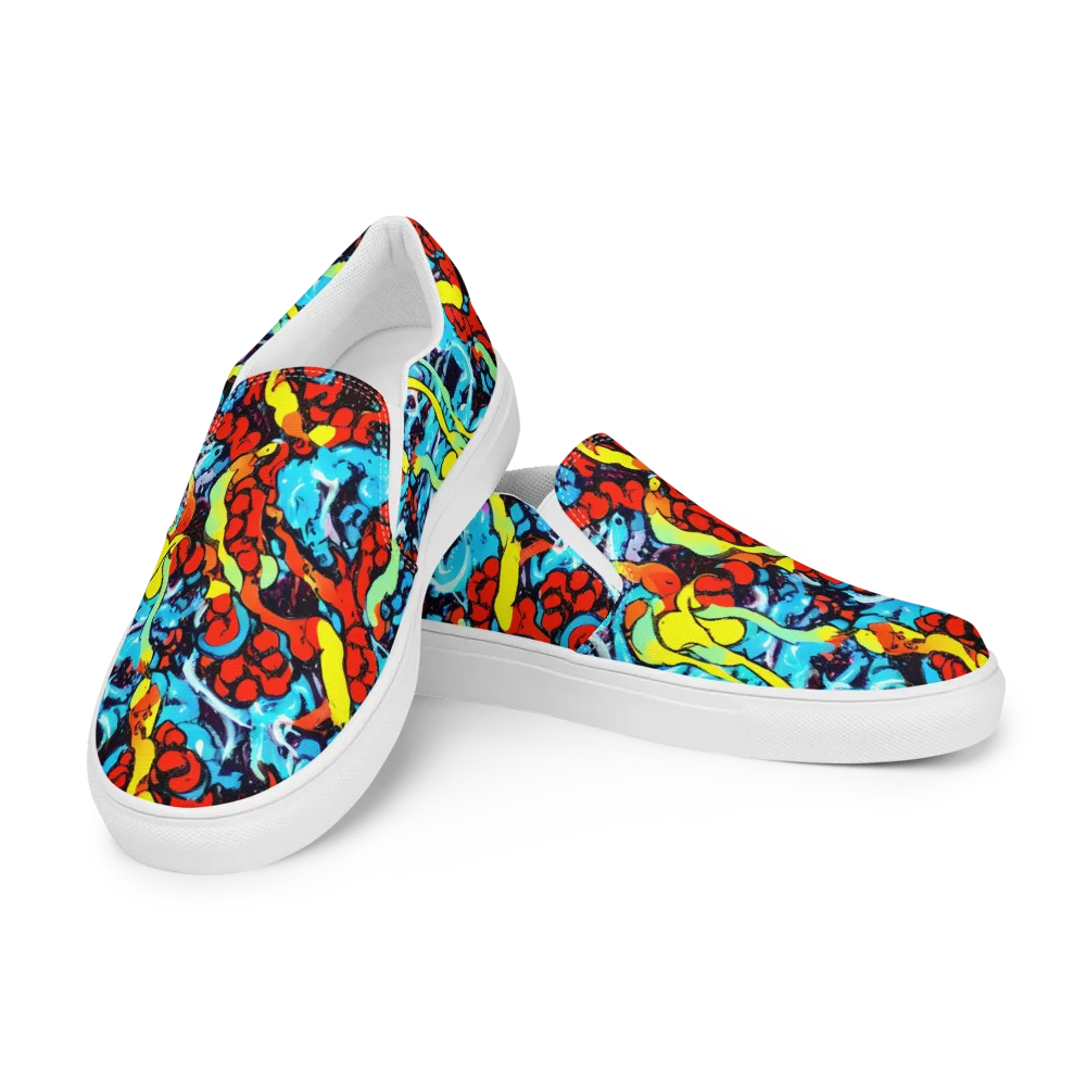 Electric Molten on Men's Slip-On Canvas Shoes — Left Front