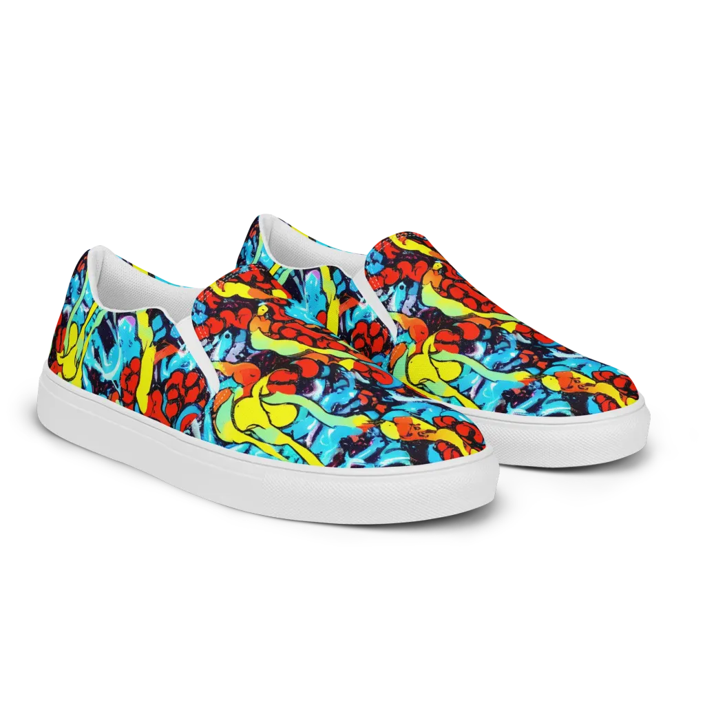 Electric Molten on Women's Slip-On Canvas Shoes — Right Front