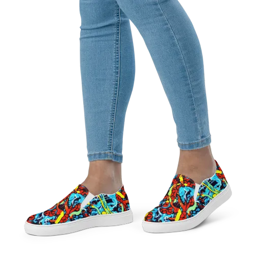 Electric Molten on a Women's Slip-On Canvas Shoes
