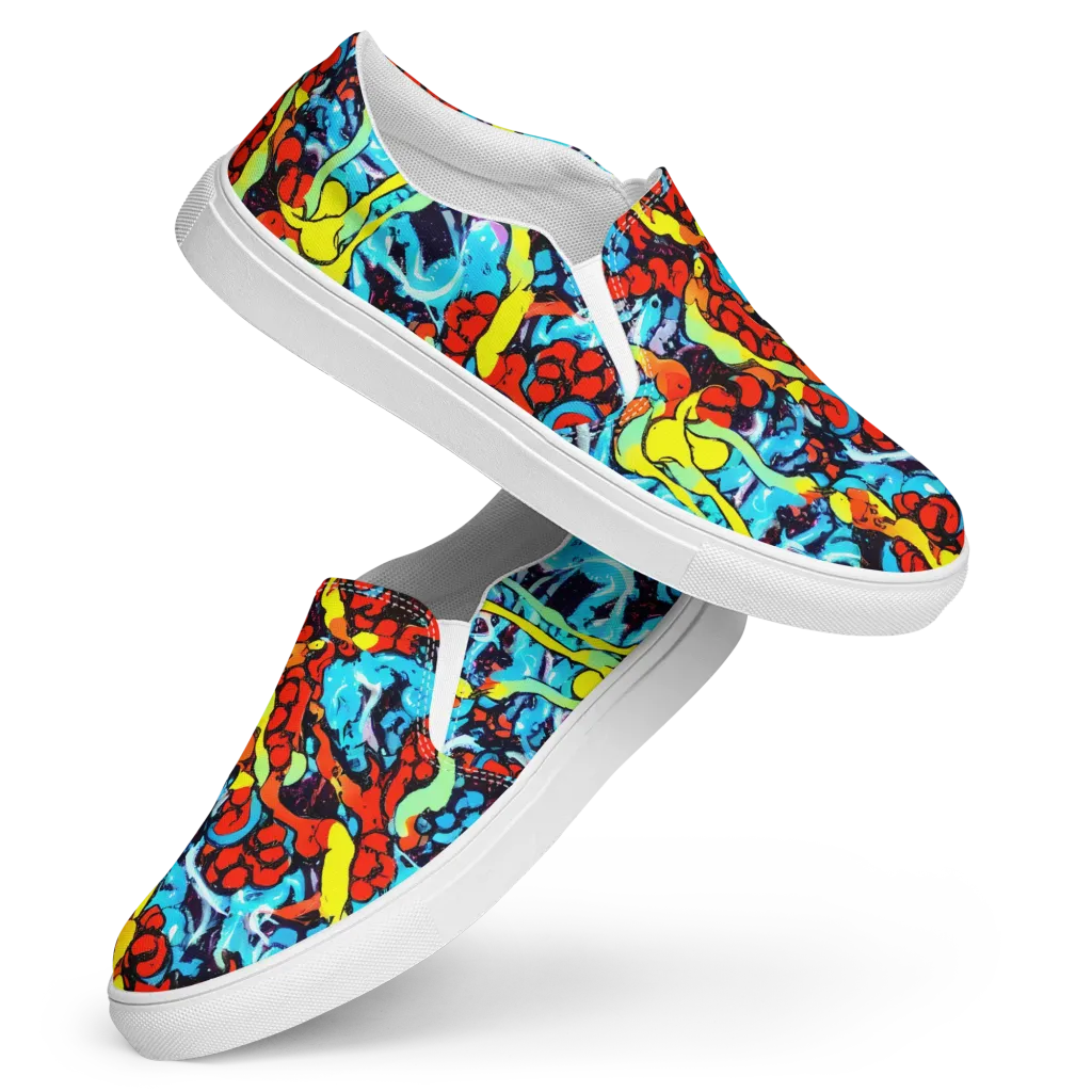 Electric Molten on Women's Slip-On Canvas Shoes — Front