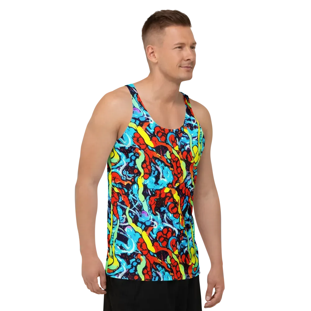 Electric Molten on Men's Tank Top — Right Front