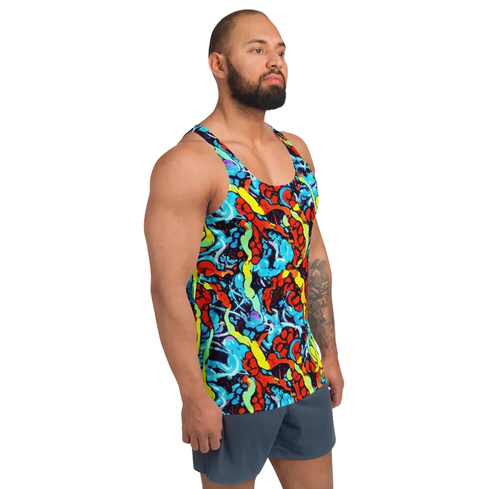 Electric Molten on Men's Tank Top — Right Front