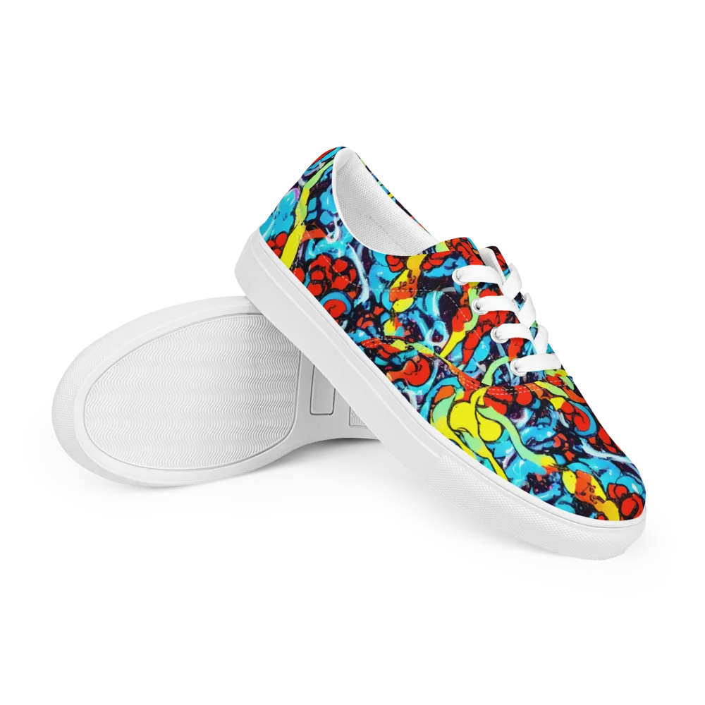 Electric Molten on Men's Lace-Up Canvas Shoes — Right Front