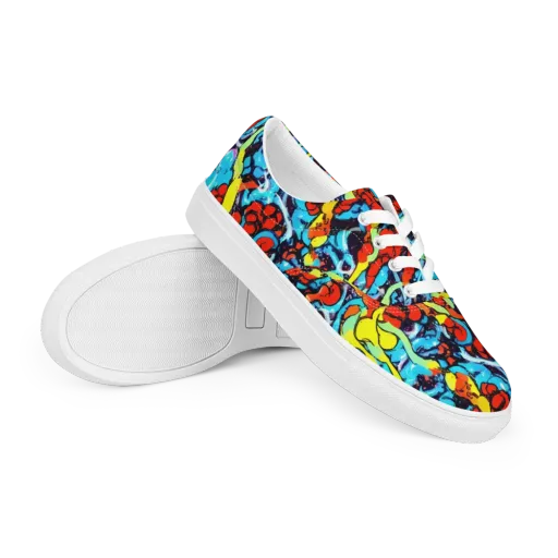 Electric Molten on a Men's Lace-Up Canvas Shoes