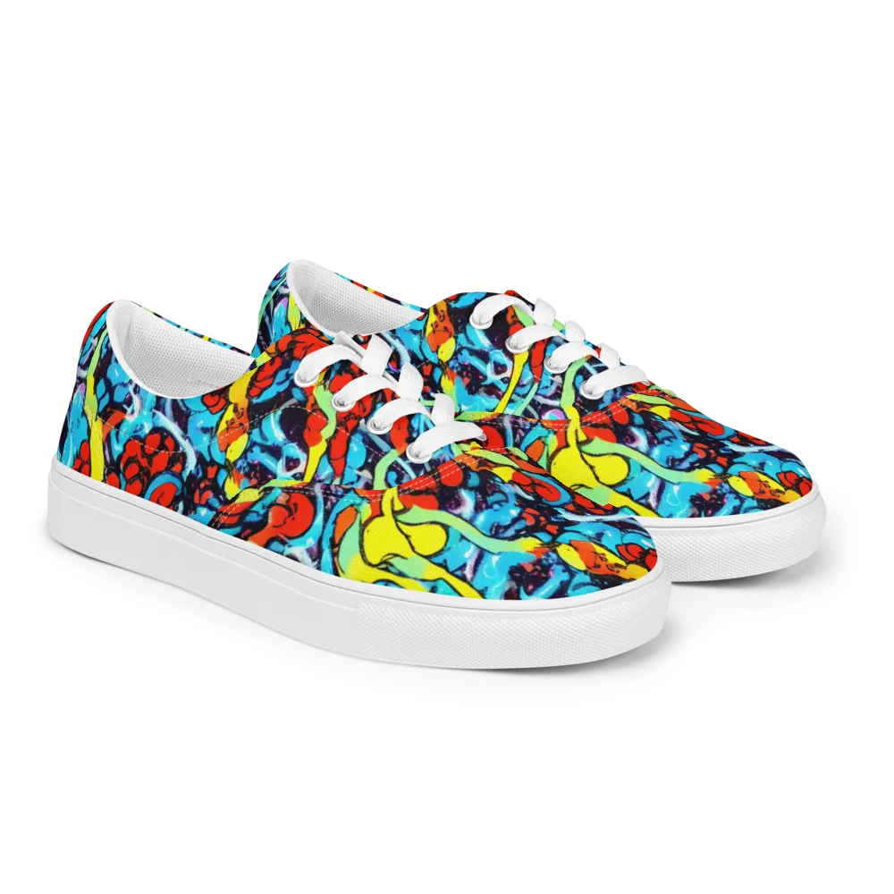 Electric Molten on Men's Lace-Up Canvas Shoes — Right Front