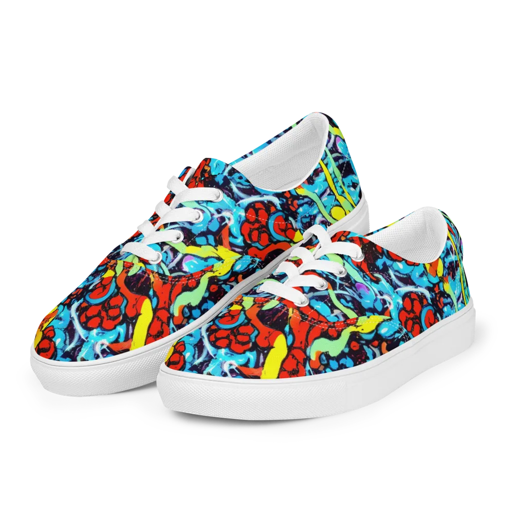 Electric Molten on Men's Lace-Up Canvas Shoes — Left Front