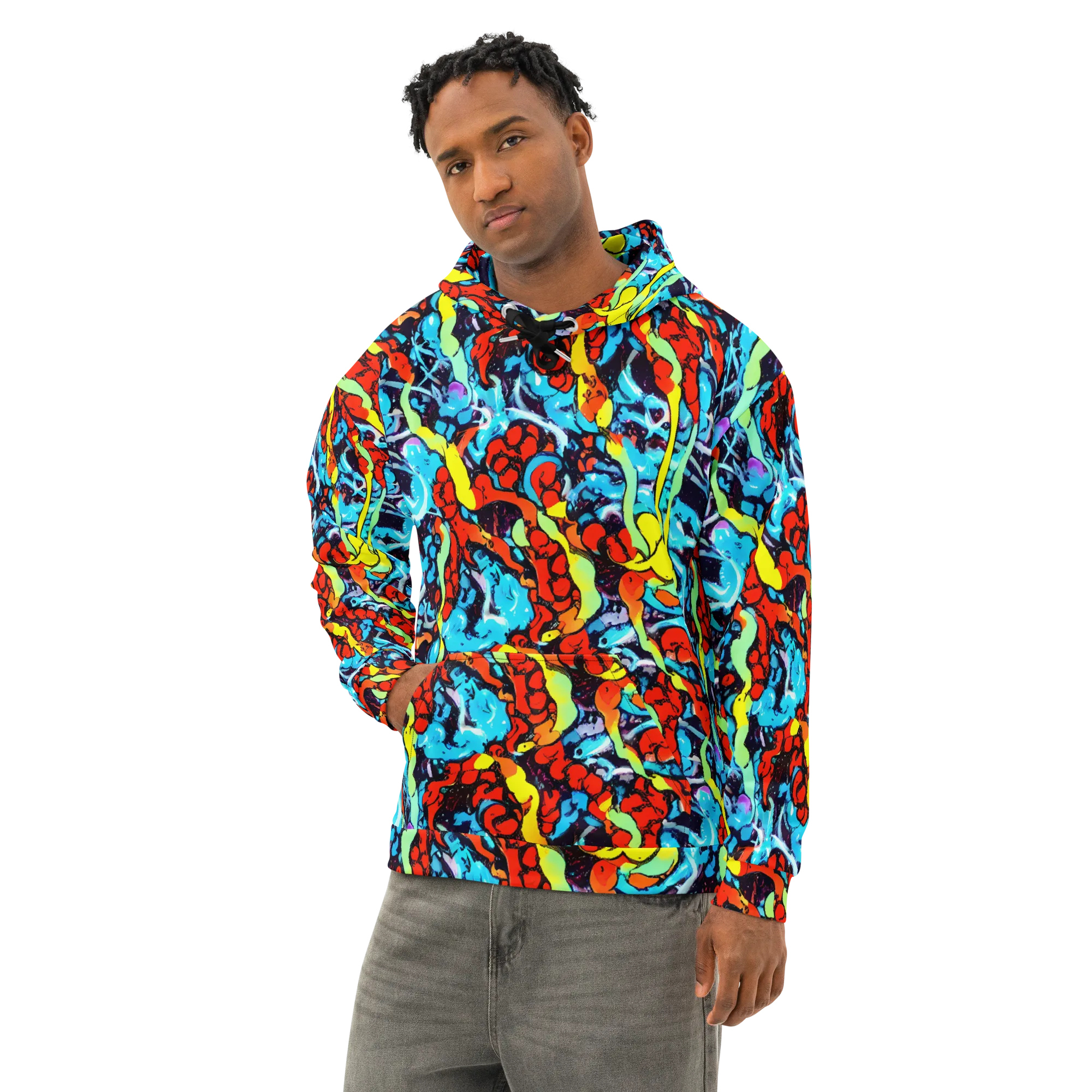 Electric Molten on Cotton Hoodie — Left Front