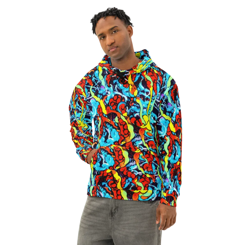 Electric Molten on Cotton Hoodie — Left Front