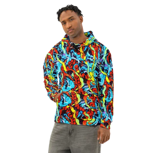 Electric Molten on a Cotton Hoodie