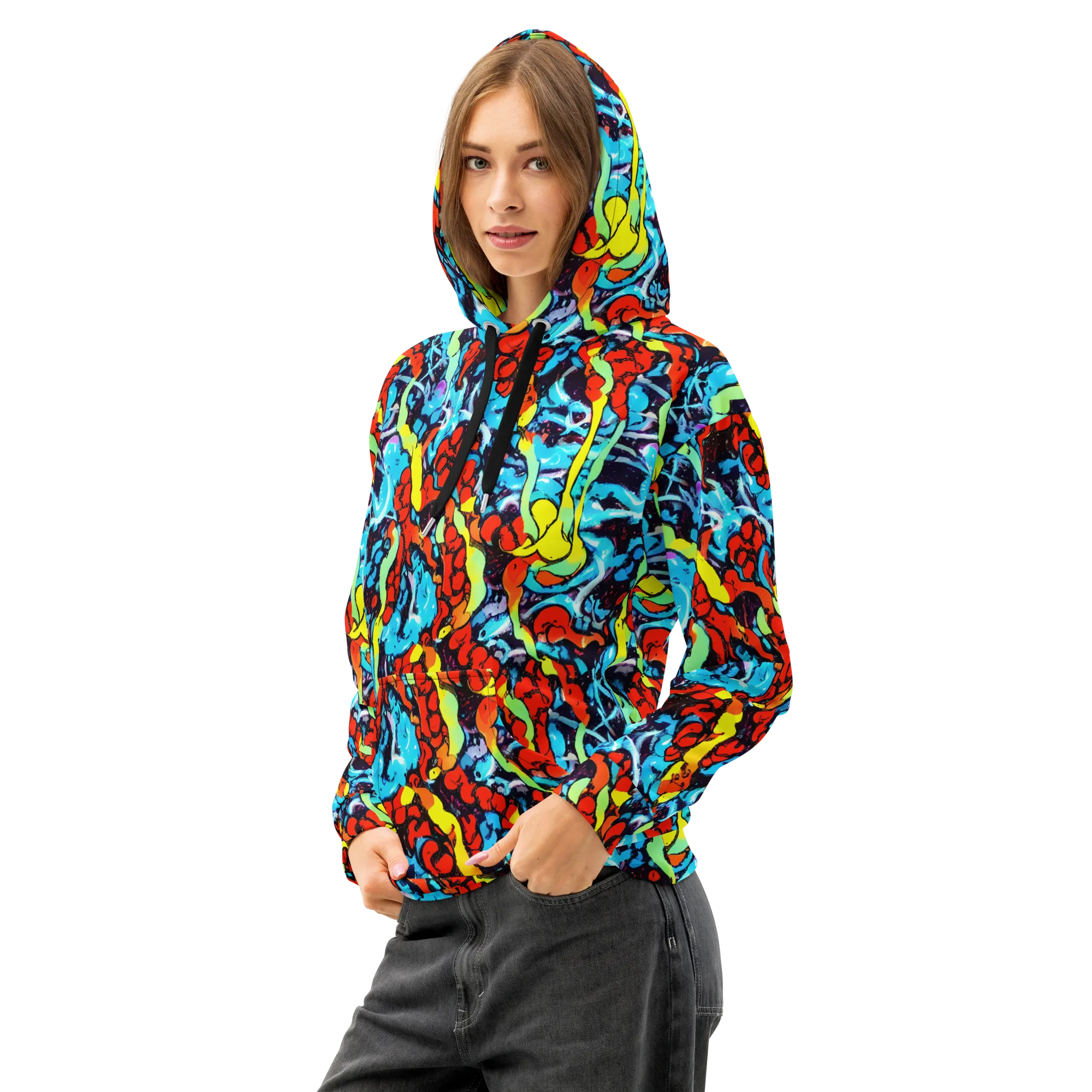 Electric Molten on Cotton Hoodie — Left Front
