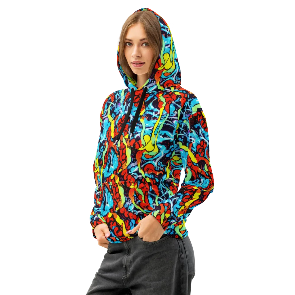Electric Molten on Cotton Hoodie — Left Front
