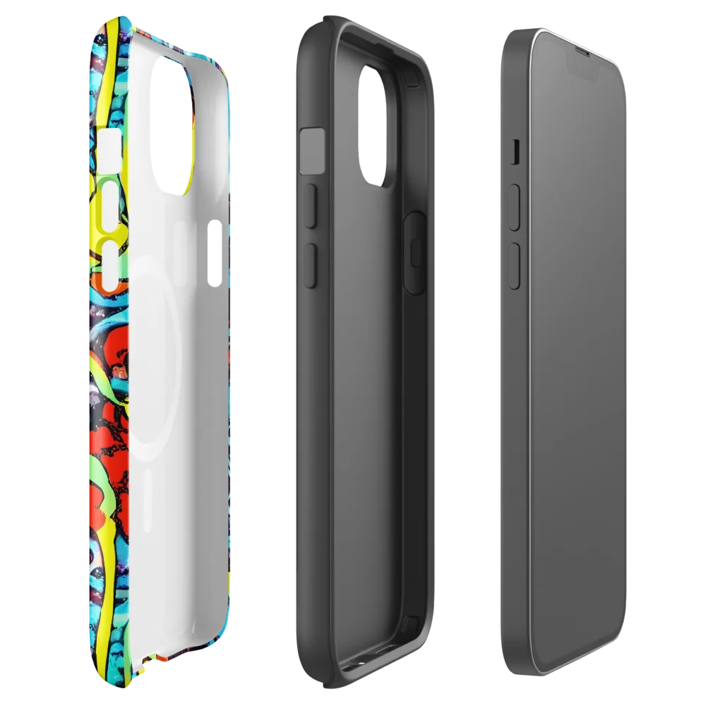 Electric Molten on MagSafe Tough Case for iPhone® — Front