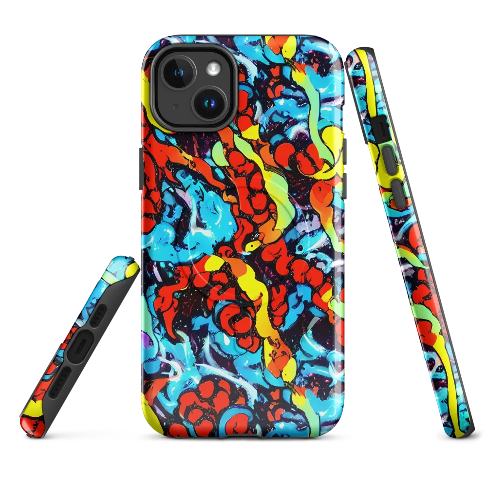 Electric Molten on MagSafe Tough Case for iPhone® — Front