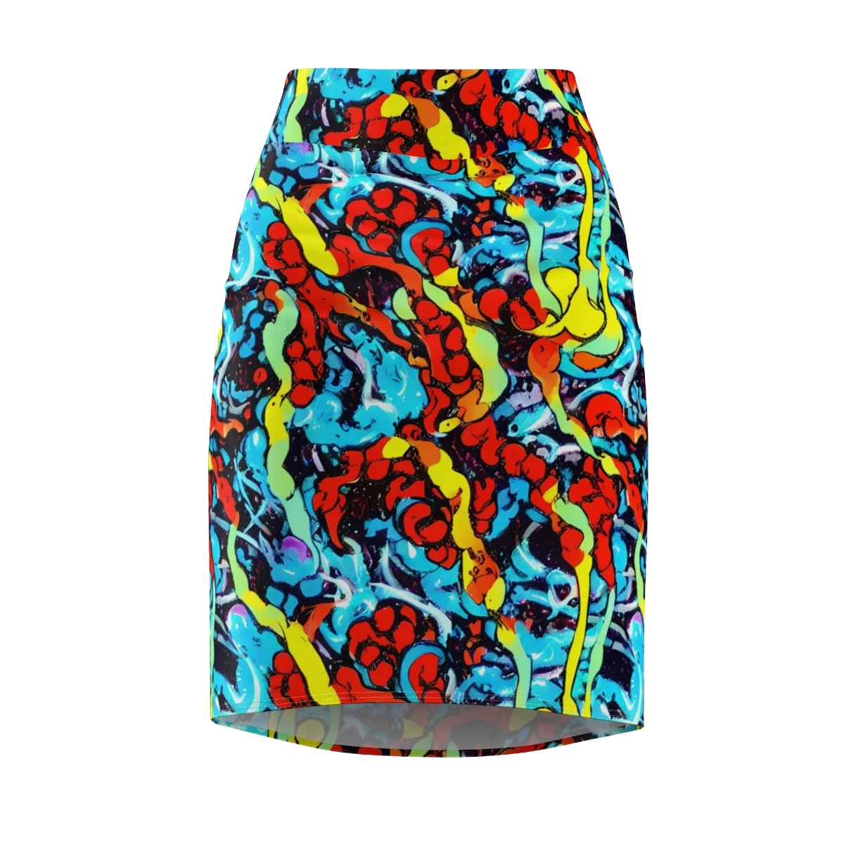Electric Molten on Pencil Skirt — Front