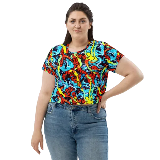 Electric Molten on a Crop Tee