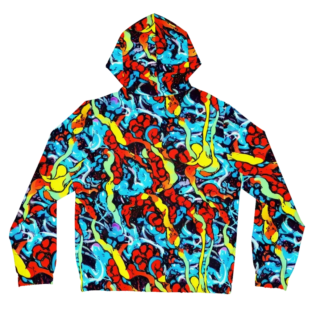 Electric Molten on Women's Full-Zip Hoodie — Back