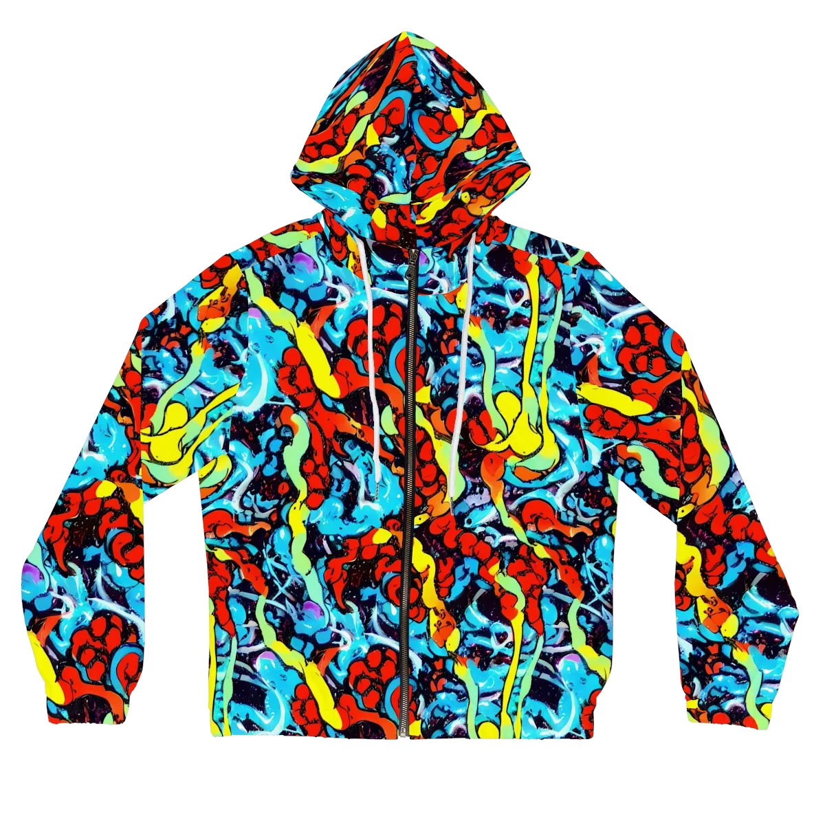 Electric Molten on Women's Full-Zip Hoodie — Front