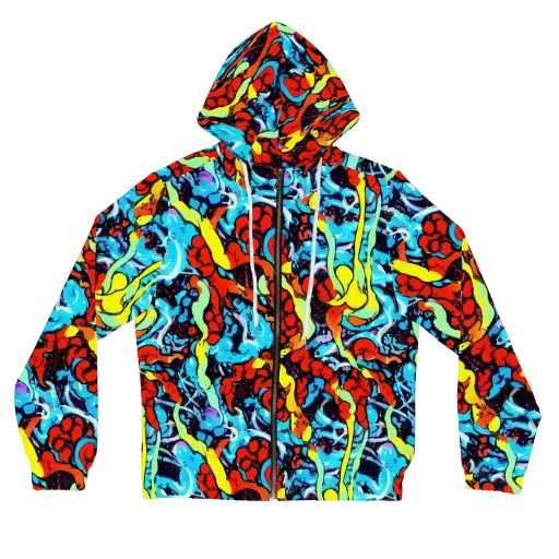 Electric Molten on a Women's Full-Zip Hoodie