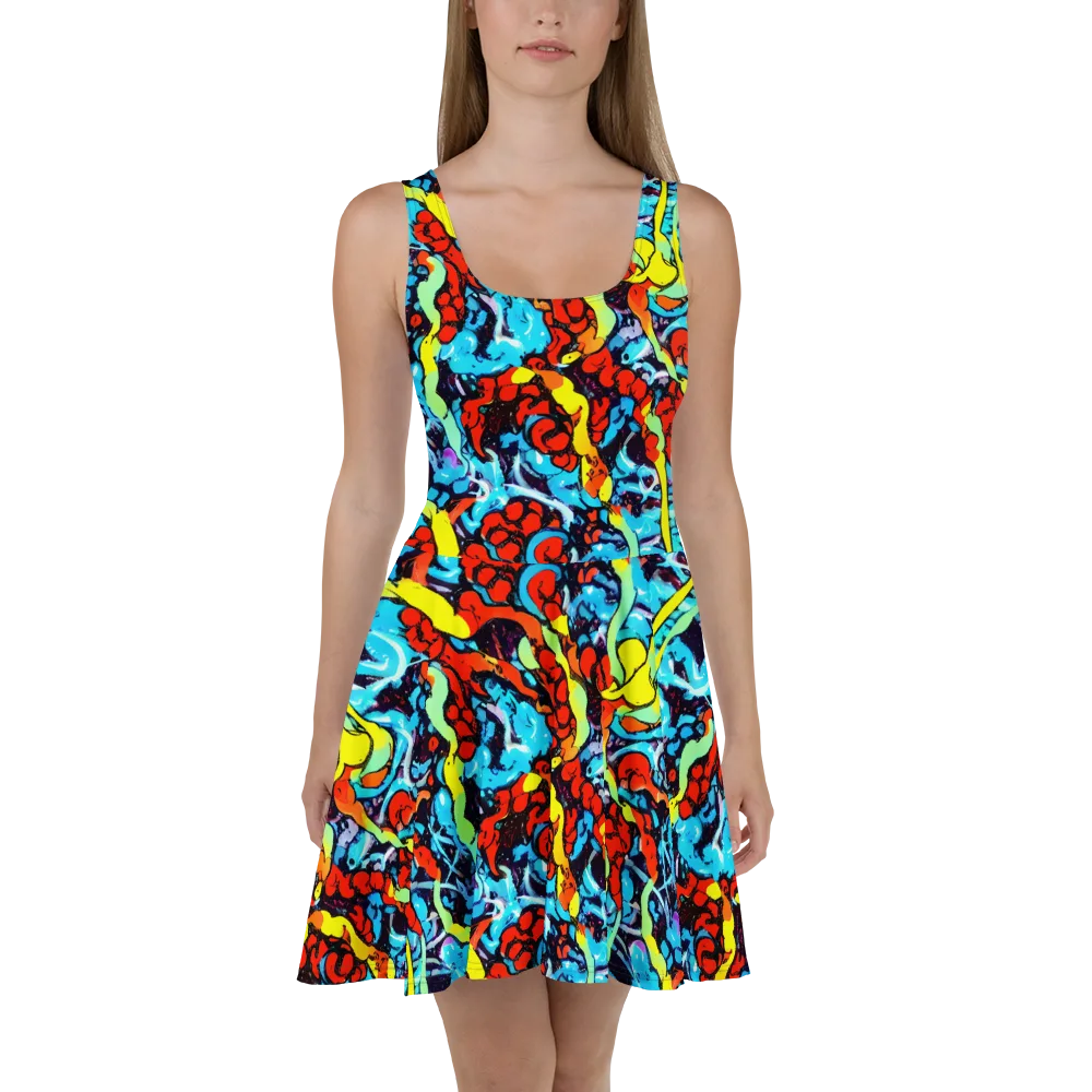 Electric Molten on Skater Dress — Front