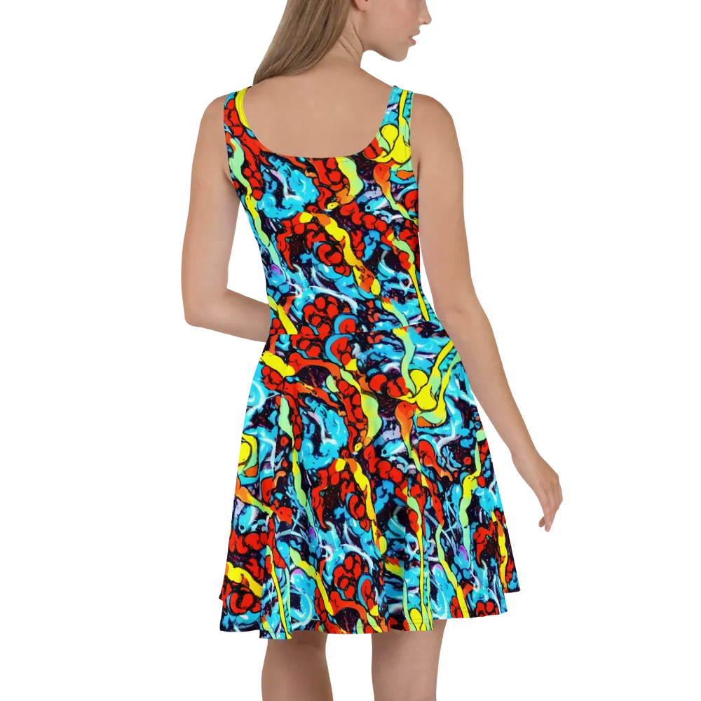 Electric Molten on Skater Dress — Back