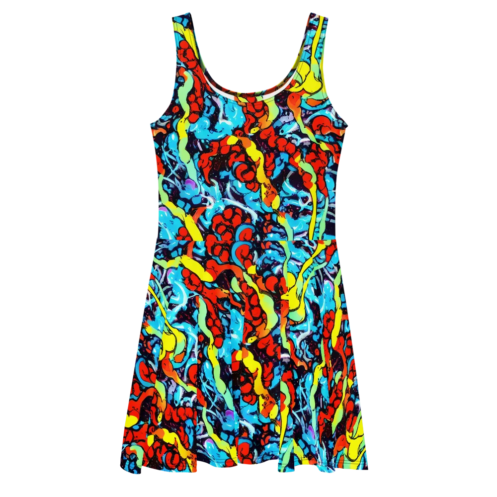 Electric Molten on Skater Dress — Front