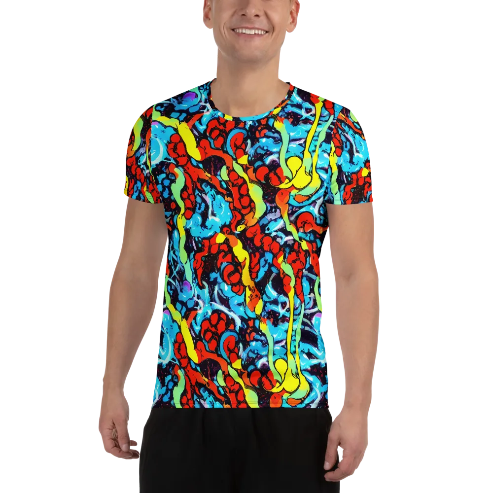 Electric Molten on Men's Athletic T-Shirt — Front