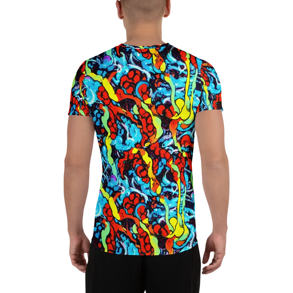 Electric Molten on Men's Athletic T-Shirt — Back