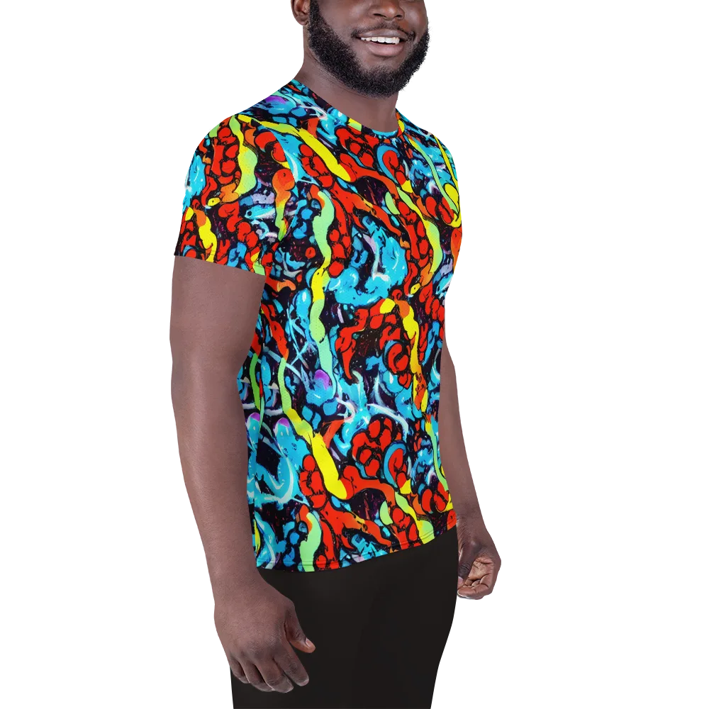 Electric Molten on Men's Athletic T-Shirt — Right