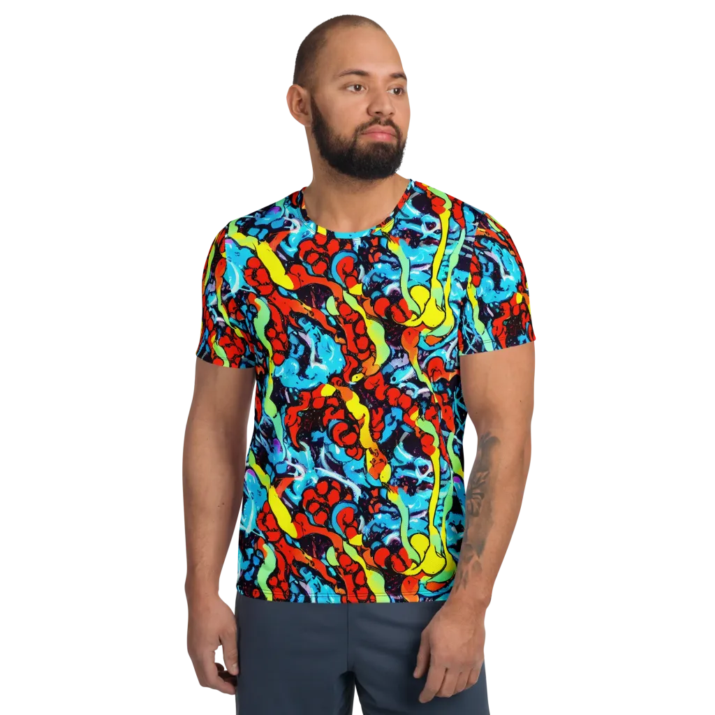 Electric Molten on Men's Athletic T-Shirt — Front