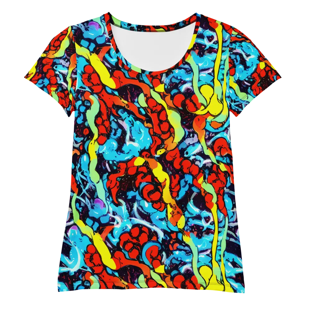 Electric Molten on Women's Athletic T-Shirt — Front