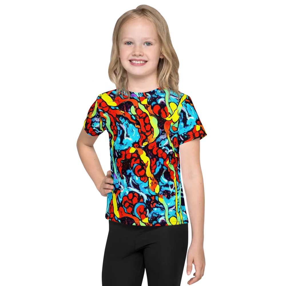 Electric Molten on Kids Crew Neck T-Shirt — Front