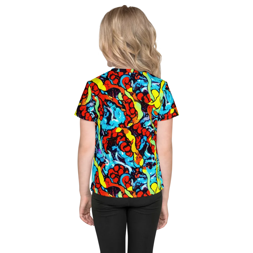 Electric Molten on Kids Crew Neck T-Shirt — Back