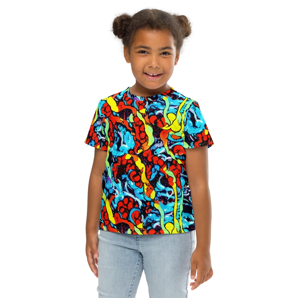 Electric Molten on Kids Crew Neck T-Shirt — Front