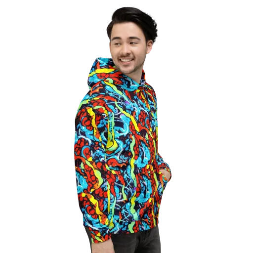 Electric Molten on a Hoodie