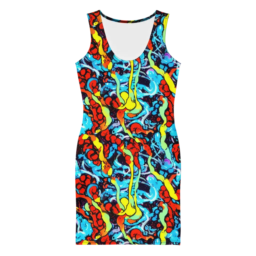 Electric Molten on Bodycon Dress — Front