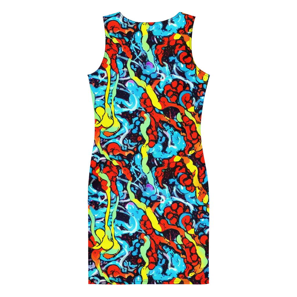 Electric Molten on Bodycon Dress — Back