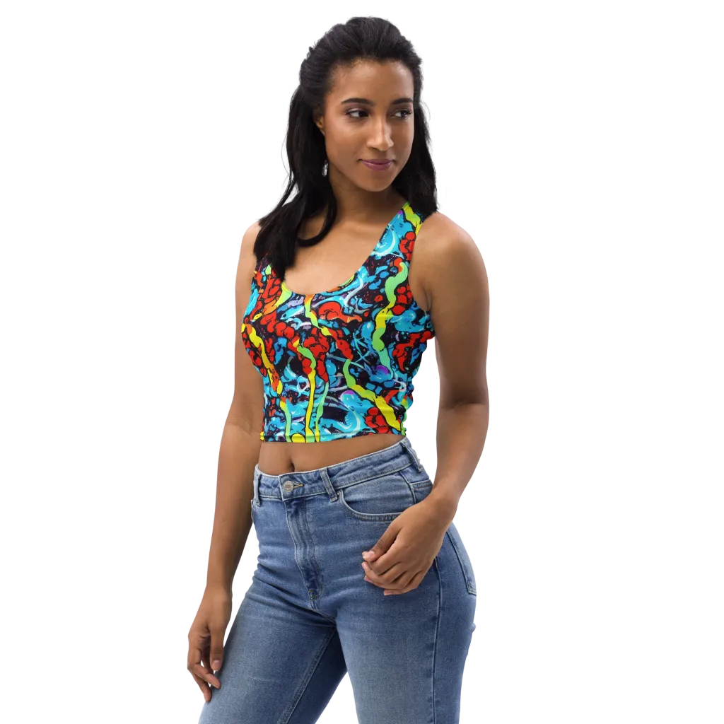 Electric Molten on Crop Top — Left Front