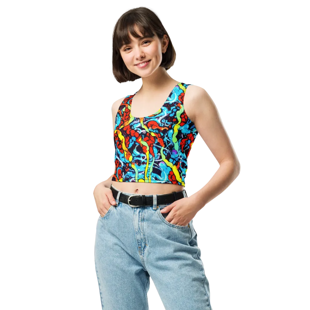 Electric Molten on Crop Top — Front