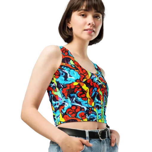 Electric Molten on a Crop Top